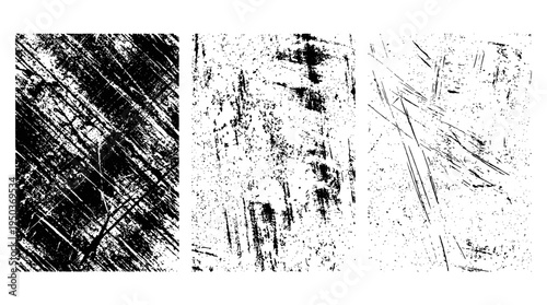 Grunge overlay vector grainy letterpress textures. Imprint texture grungy set. Rolled ink pressed texture. Screen print clean overlay pattern .Fine dust pattern texture. Distressed mask overlay.
