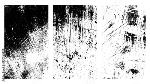 Grunge overlay vector grainy letterpress textures. Imprint texture grungy set. Rolled ink pressed texture. Screen print clean overlay pattern .Fine dust pattern texture. Distressed mask overlay.
