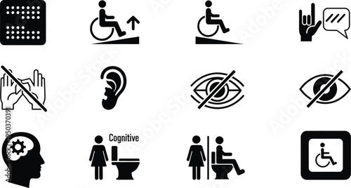International accessibility and disability awareness symbols
