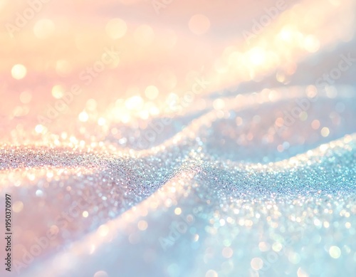 Shimmering, dreamy abstract of soft light, bokeh, and waves