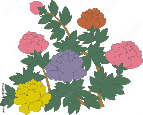 vector floral illustration for framed or use as a graphic asset