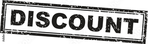 Discount rubber stamp label illustration with grunge texture, sale promotion badge isolated for marketing, retail offer, clearance price tag and shopping design