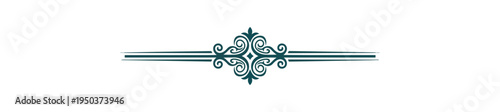 Decorative line element with ornamental design on dark background