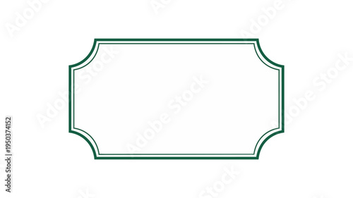 Elegant decorative label frame on black background