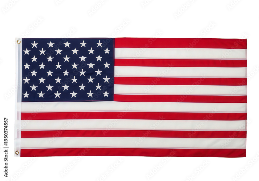 Fototapeta premium The American flag waving proudly against a black background