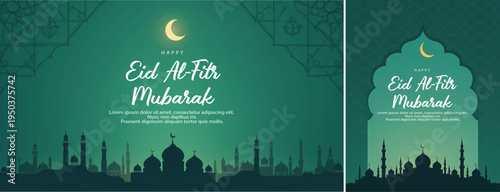 elegant Eid Al-Fitr celebration background, Eid Al Fitr background for banner & social media template	