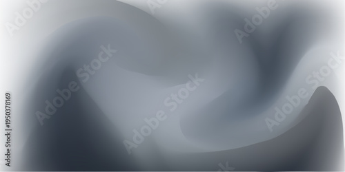 Abstract Gray and Silver Fluid Gradient Wave Background
