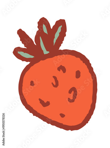 Strawberry breakfast berry retro design