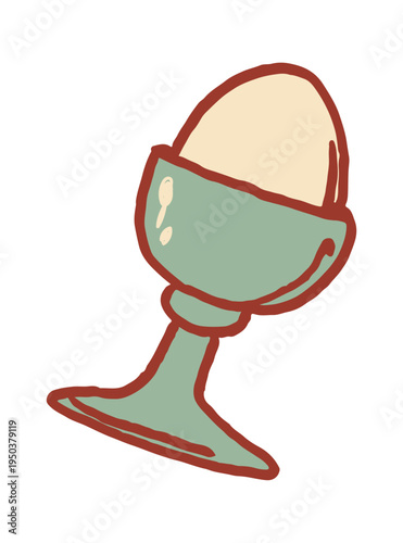 Served boiled egg for breakfast