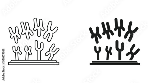 Chromosome Icons: Abstract Representation of DNA and Genetics