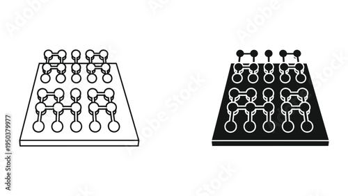 Abstract molecular structure diagram, science, research, network concept, technology, chemistry, medicine, bioengineering, innovation, digital art