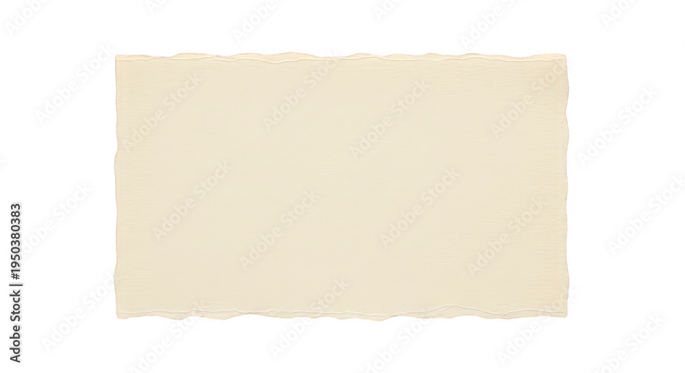 Fototapeta premium A blank piece of paper with a rough edge on a black background