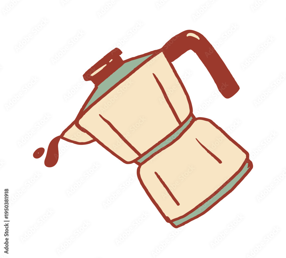 Foto Retro coffee maker metallic pot