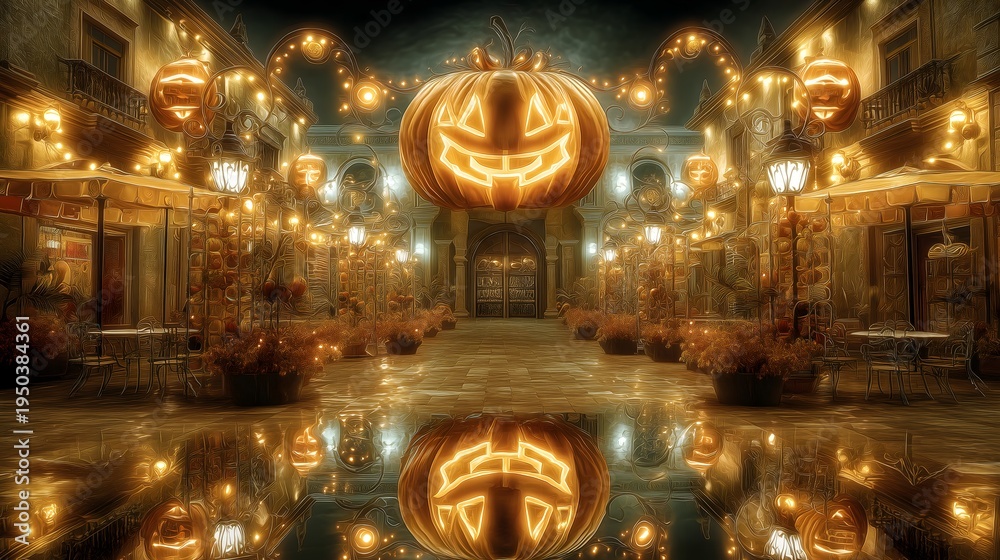 custom made wallpaper toronto digitalVibrant futuristic halloween in mexico
