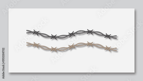 Barbed Wire Design Elements Set