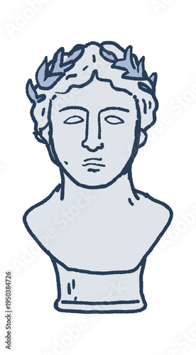 Marble bust of Greek god