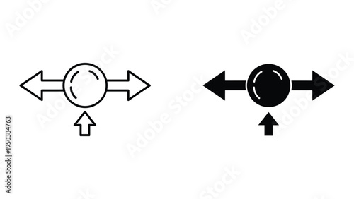 Directional Arrows Icon - Left, Right, Up and Control Button Symbol