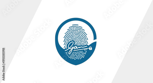 Fingerprint with key security concept.