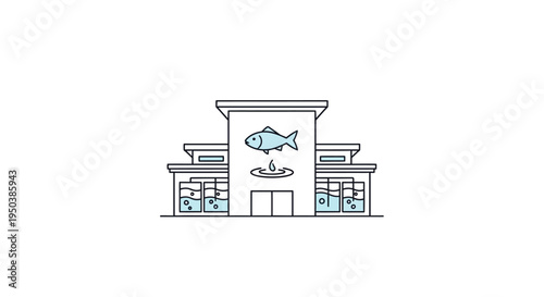Fish Market Building Front View.