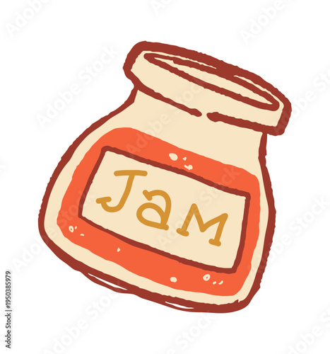 Jar of jam breakfast food
