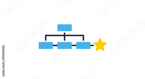 Flowchart diagram with blue boxes.