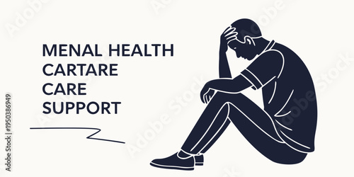 Person sitting alone with head in hands, seeking mental health care and support