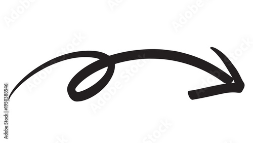 手書きのクールでかっこいい矢印