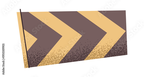 Striped parking barrier closed position