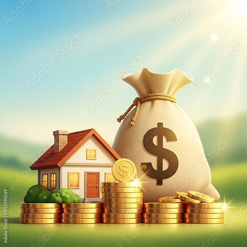 Real Estate Investment and Financial Growth Concept.