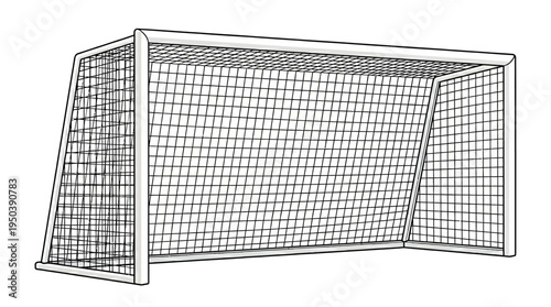 Dynamic Football Goalpost Vector Icon for World Cup Themed Marketing Campaigns and Global Sporting Event Promotions