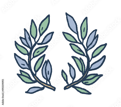 Laurel wreath ancient Greek element