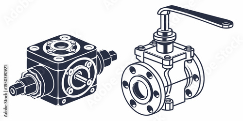 Two types of valves used in industrial settings for fluid control and regulation