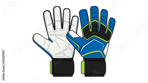 Essential high-performance football goalkeeper gloves, ready for competitive play and pivotal saves in a grand world cup championship tournament event
