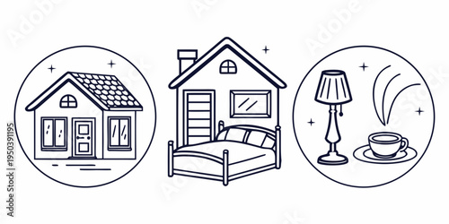 A serene bedroom with a cozy bed and a lamp on a bedside table.