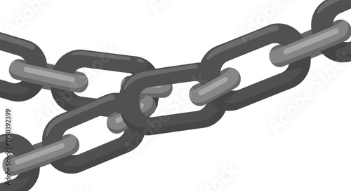 Closeup of metal chain links.