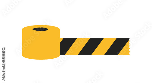 Yellow and black striped caution tape.