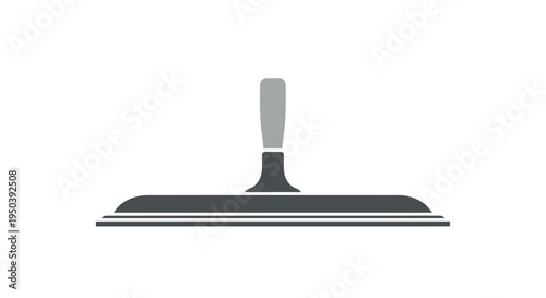 Squeegee with black rubber blade.