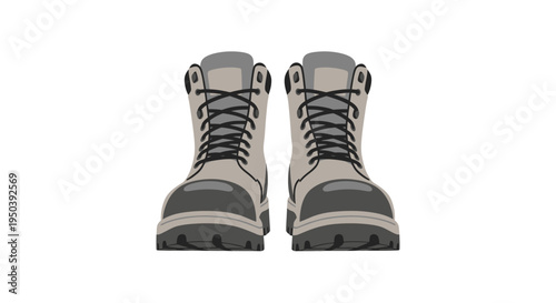 Pair of hiking boots footwear.