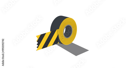 Yellow and black roll of tape.