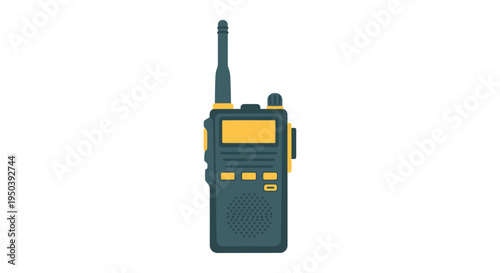 A handheld two way radio device.