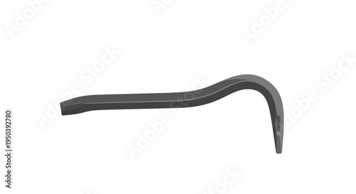 Black Crowbar Tool Closeup.