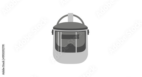 Gray plastic lunch box container.