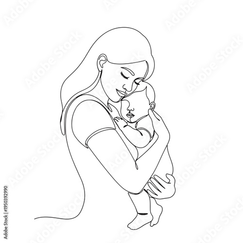 mother tenderly holding and kissing her baby on cheek