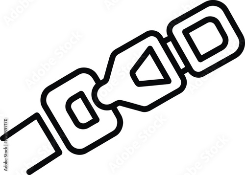 Safety seatbelt buckle illustration representing passenger protection and travel security