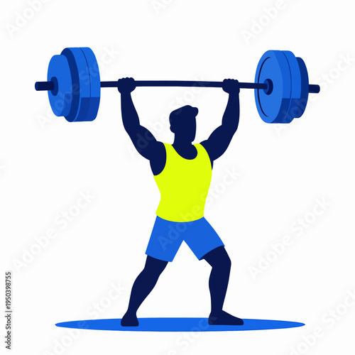 Powerful adult Black male bodybuilder deadlifting a heavy barbell at the gym, shirtless athlete performing weight training with a determined expression