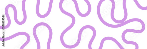 Abstract fluid, wavy line pattern with smooth flowing curves in pastel purple, creating a modern minimal decorative background design.
