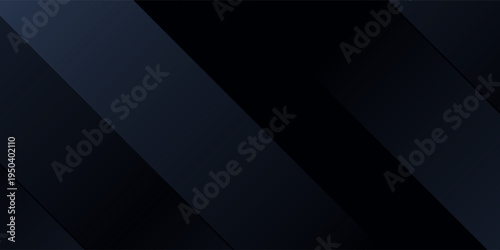 Modern black dark blue white abstract background. Minimal. Color gradient. Web banner. Geometric shape. 3d effect. Lines stripes triangles. Design. Futuristic. Metal metallic effect. Luxury. Premium.