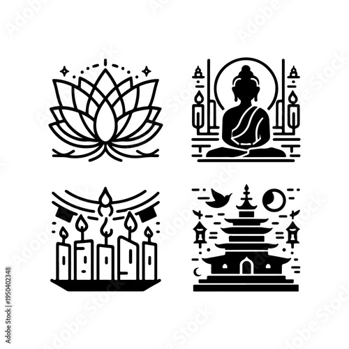 Prayer Flags Icon – Buddha Jayanti Celebration Nepal