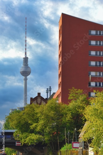 Wallpaper Mural Berlin Television tower, Berlin Mitte district, Berlin, Germany Torontodigital.ca