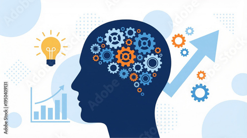 Mindful intelligence driving innovative growth and strategic progress a conceptual depiction of brain power and development